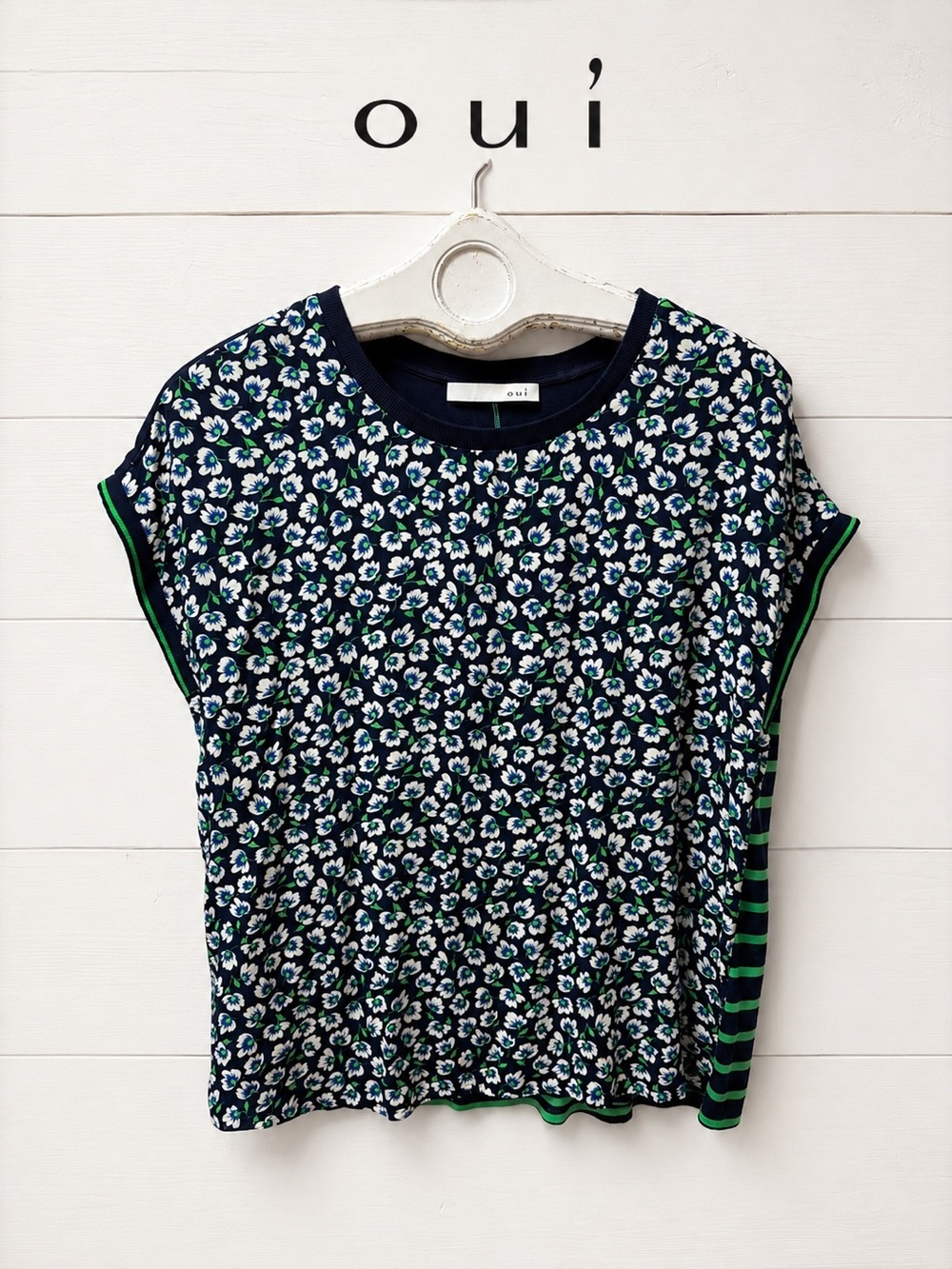 OUI Floral & Stripe Top – Women’s Size US 6